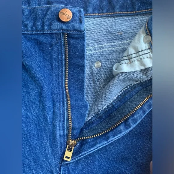 WRANGLERS Mens 936DEN Straight Leg Slim Fit Rough Blue Jeans 31 X 30 EUC - Picture 12 of 12